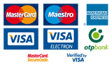 mastercard, visa, maestro, american express, otp